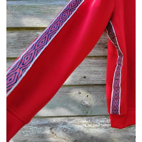 Umbro Mens Long Sleeve Sweater Shirt Logo Sz. Large Red - Picture 3 of 5